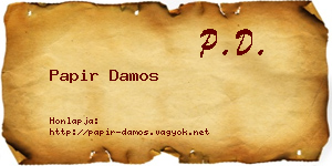 Papir Damos névjegykártya